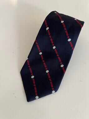 Vintage Alynn Neckwear Men's Neck Tie Golf Ball & Phrase Never Up Never In JL